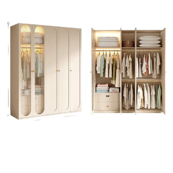 Glamour Furnishings French Style Wardrobe Large Cupboard Clothes